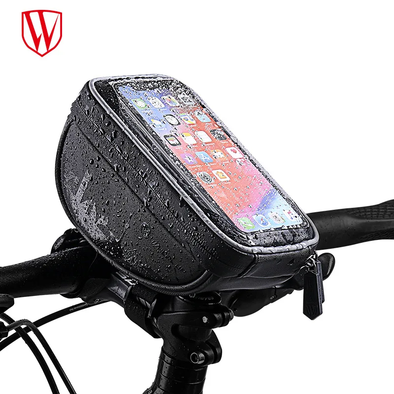 

Bike Handlebar Bag Waterproof 6 Inch Bike Head Tube Touch Screen Mobile Phone Bag Case Holder Case Pannier Bike Accessories