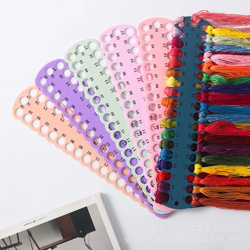 

Embroidery Floss Organizer 37 Holes Cross Stitch Threads Holder Storage Tool DIY Craft Thread Sorter Organization Sewing Kit