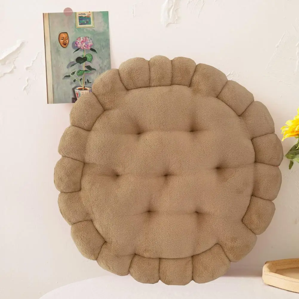 

Creative Adorable Biscuits Design Seat Cushion Seat Pad Solid Color Decorative