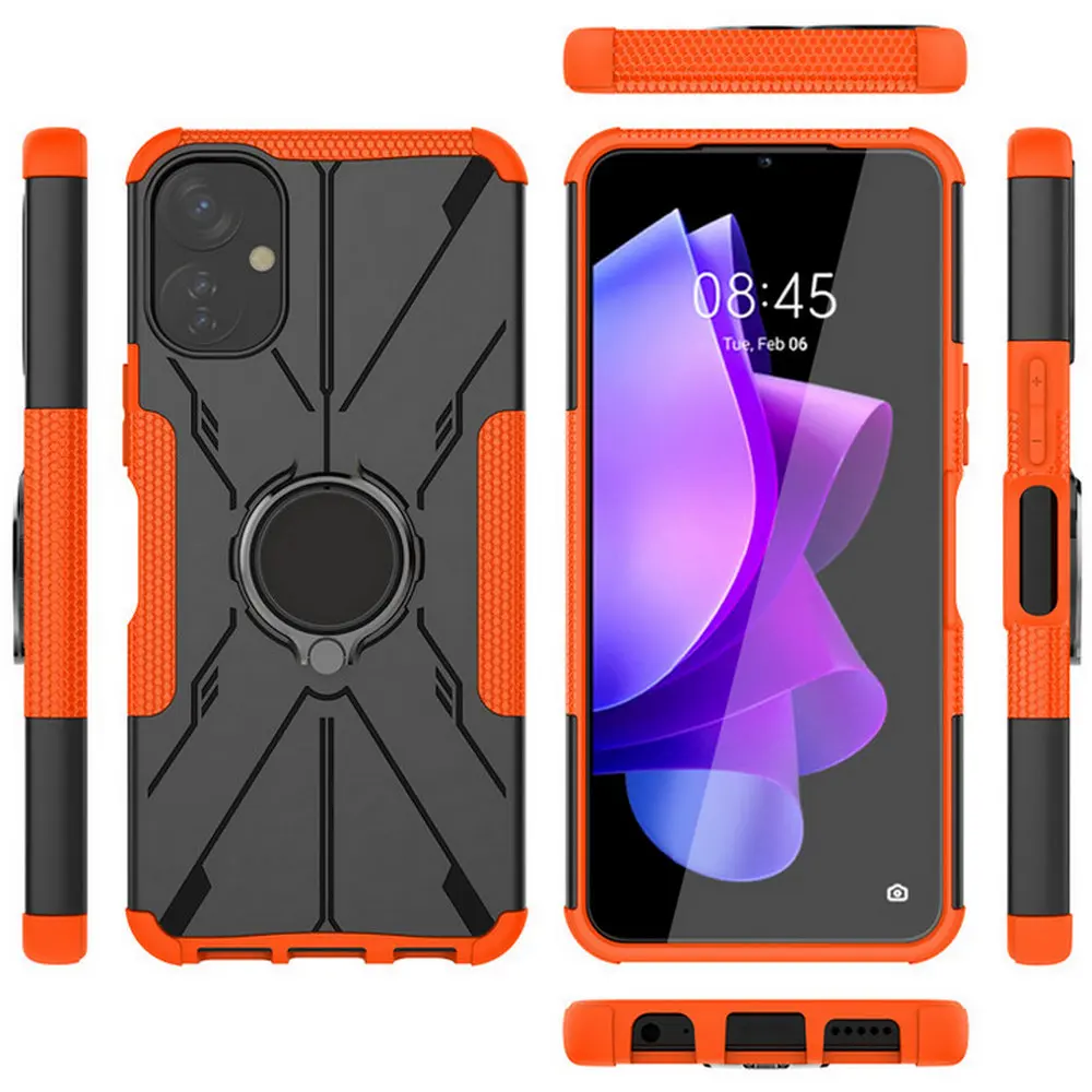 

Shockproof Case for Tecno Spark 8C 8 C Go 2022 Armor Magnetic Ring Back Panel Cover Tecno Spark 9 Pro Case Spark 9T 8T 8 P 7 Pro