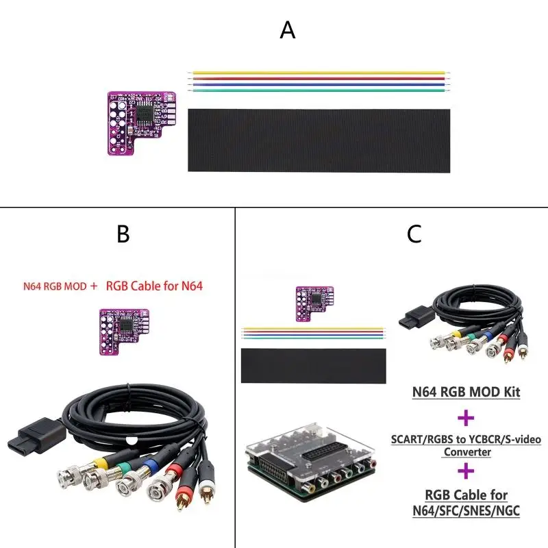 Комплект модов усилителя RGB THS7374 для N64 NTSC