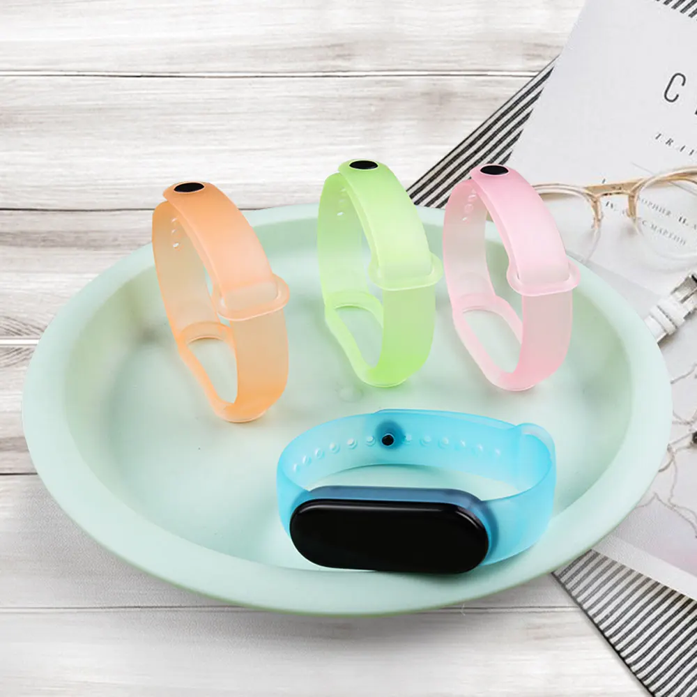 

For Xiaomi Mi Band 6 5 4 Strap Transparent Jelly color Silicone Wrist Straps for Xiomi Miband 3 Sport Bracelet For Xiami band 5