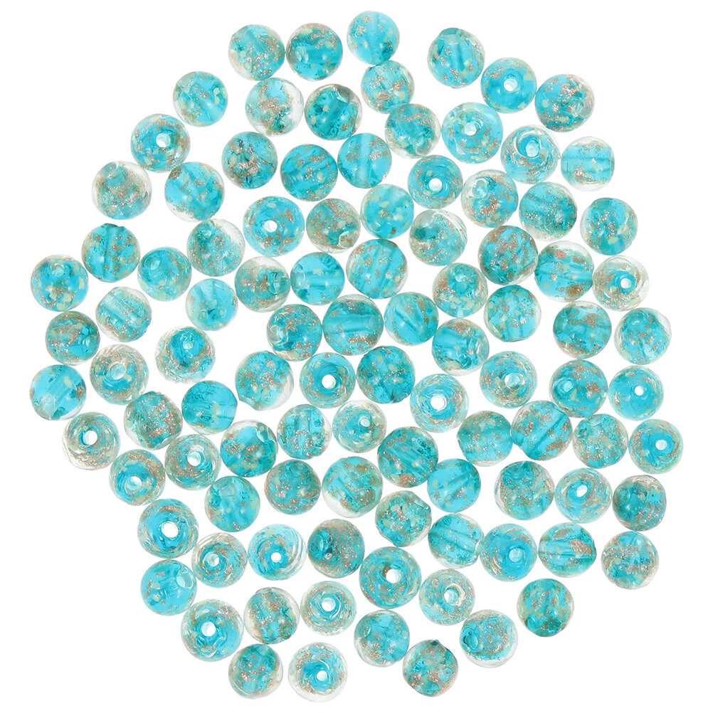 

50pcs Bracelets Glass Beads Glass Jewelry Beads Luminous Round Glass Loose Beads