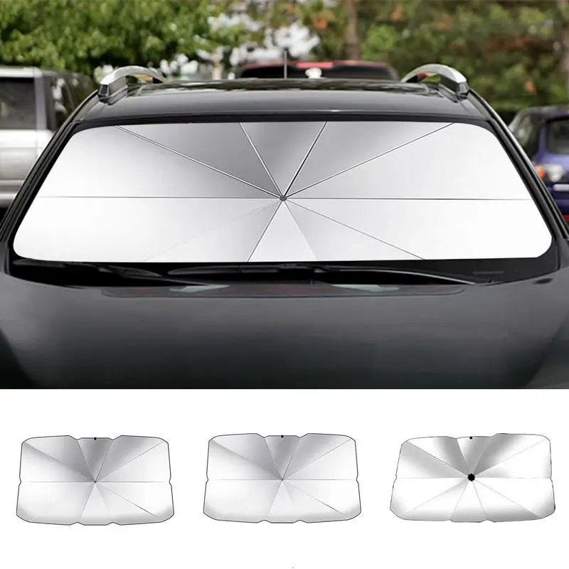 

Автомобильный Зонт с поворотом на 360 градусов, складной зонт для переднего стекла автомобиля, солнцезащитный козырек, аксессуары для защиты лобового стекла салона автомобиля