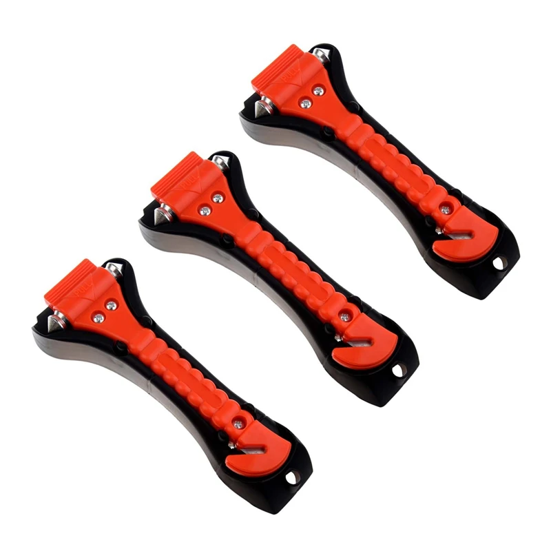 

3X 2 In 1 Safety Hammer For Lifesaver In Car