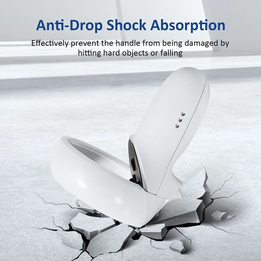 Защитный чехол VR-контроллера совместимый с аксессуарами Oculus/Meta Quest 2 силиконовое