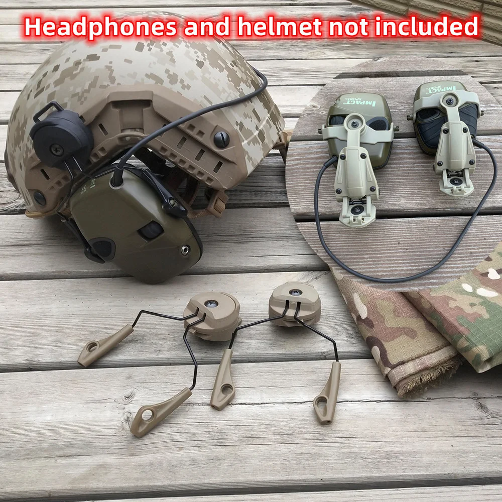 Tactical Headset Stand ARC OPS-CORE Helmet Rail Adapter for Howard Leight Impact Sport Airsoft Hunting Shooting Earmuffs