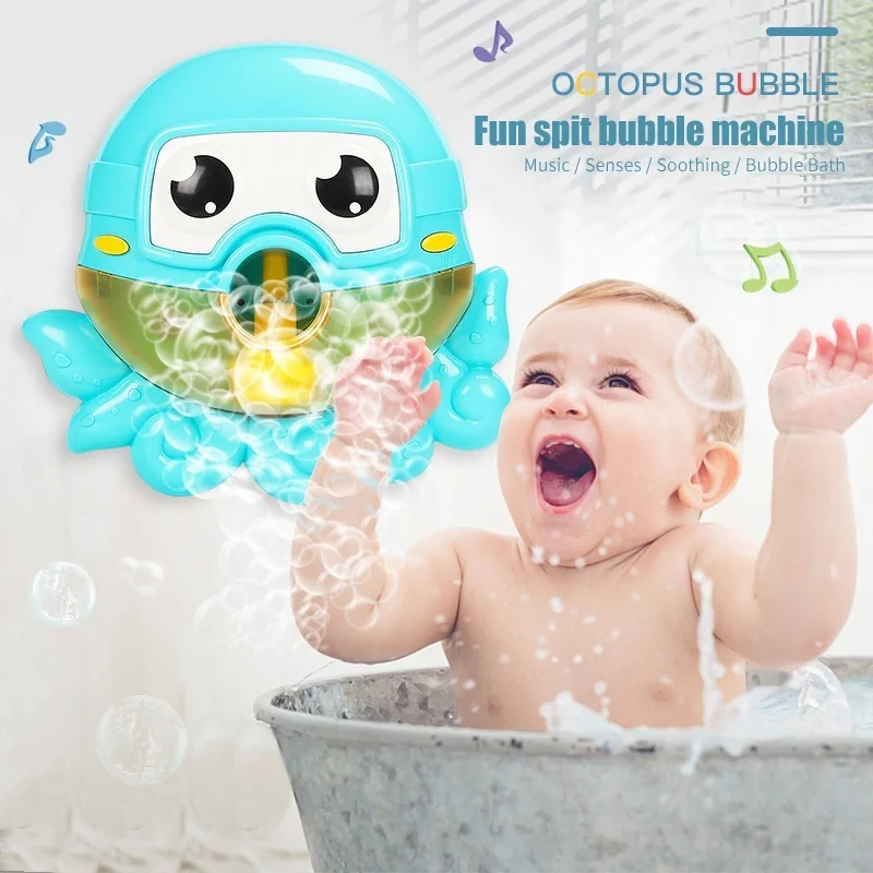 

Bubble Crabs Octopus Baby Bath Toy Toddler Bath Bubble Maker Pool Swimming Bathtub Soap Machine Bathroom Toys for Children Kids