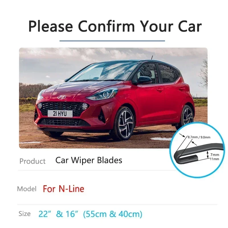 Для Hyundai I10 AC3 AI3 2019 2020 2021 2022 N-Line чистящие щетки для лобового стекла автомобильные