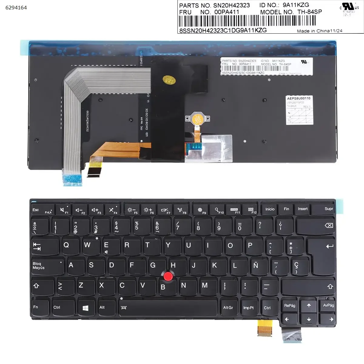

SP Клавиатура для ноутбука ThinkPad T460S T470S T460P T470P 13 Gen 2 Тип 20J1 20J2 черная рамка с черной подсветкой и точечной палочкой