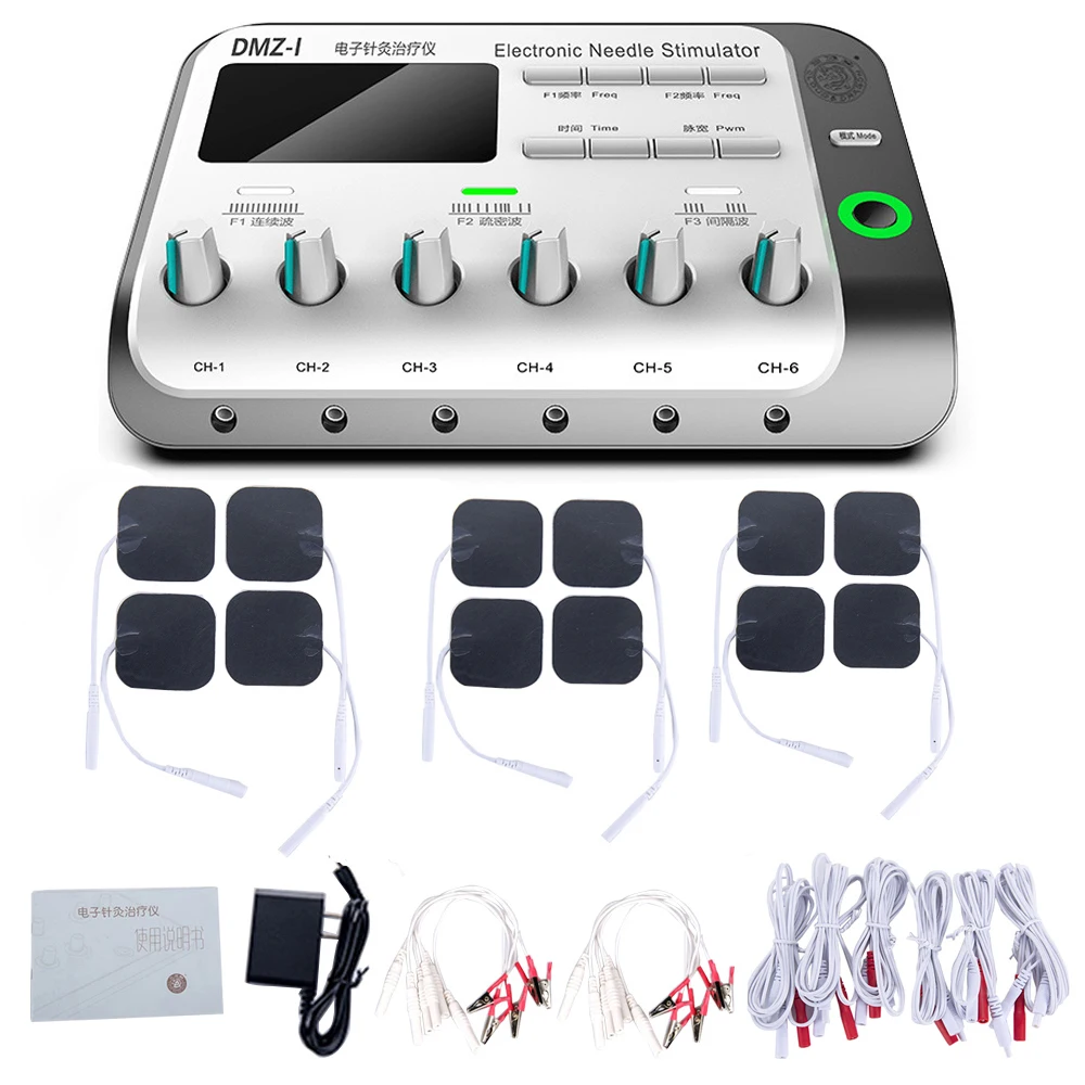 

6 Output Electric Electroacupuncture Acupuncture Needle Body Muscle Stimulator Physiotherapy TENS Machine Relax Massager Device
