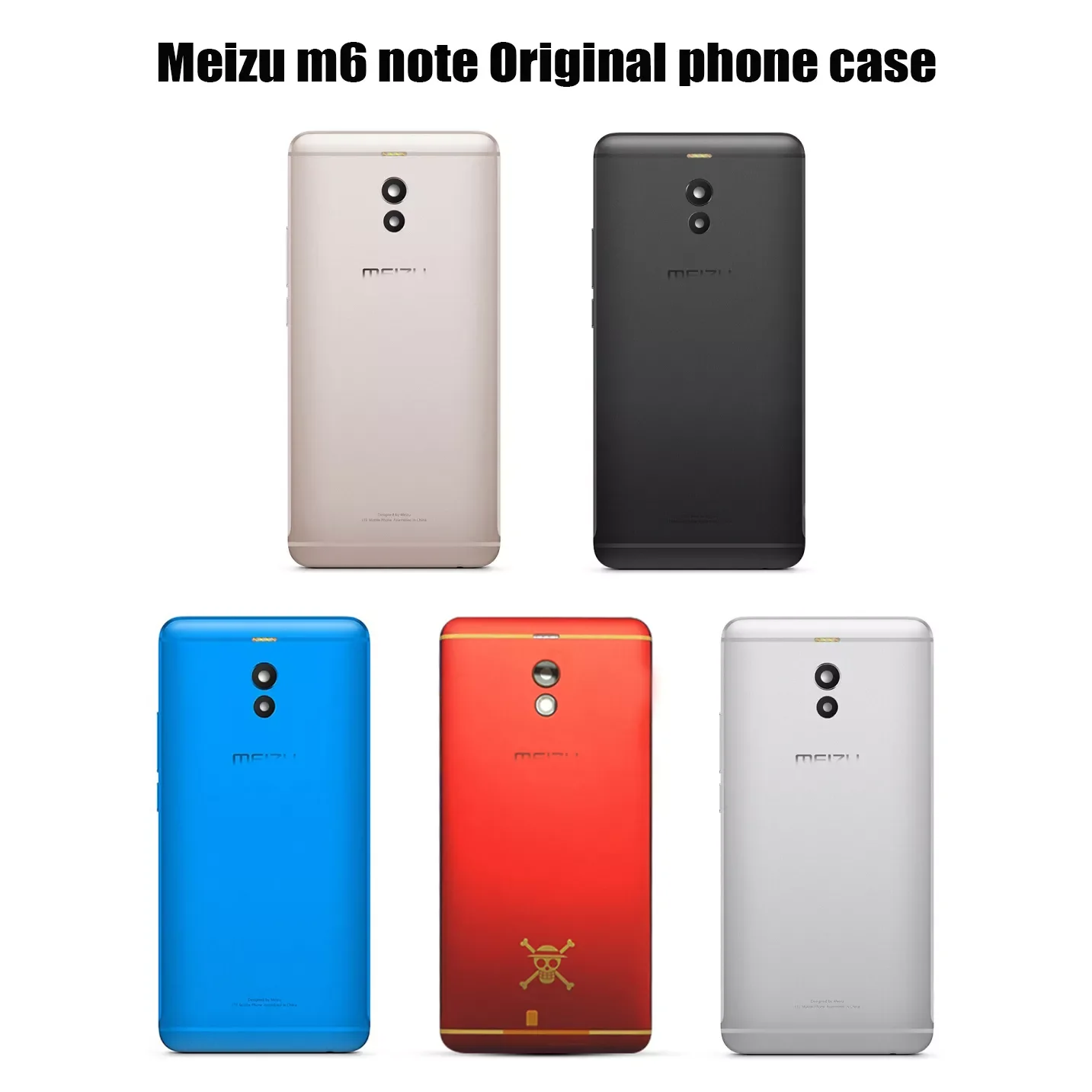 

note Original Housing For Meizu M6 Note Metal Battery Back Cover Mobile Phone Replacement Parts Case + Buttons Lens