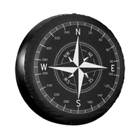 white compass spare tire cover for jeep pajero nautical direction car wheel protectors accessories 14 17inch