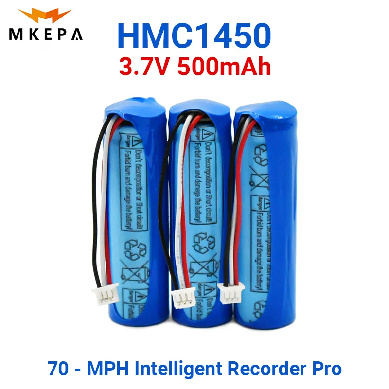 

For 70mai dash cam pro professional accessories 3.7V lithium battery hmc1450, car dvr special car recorder lithium battery500mah