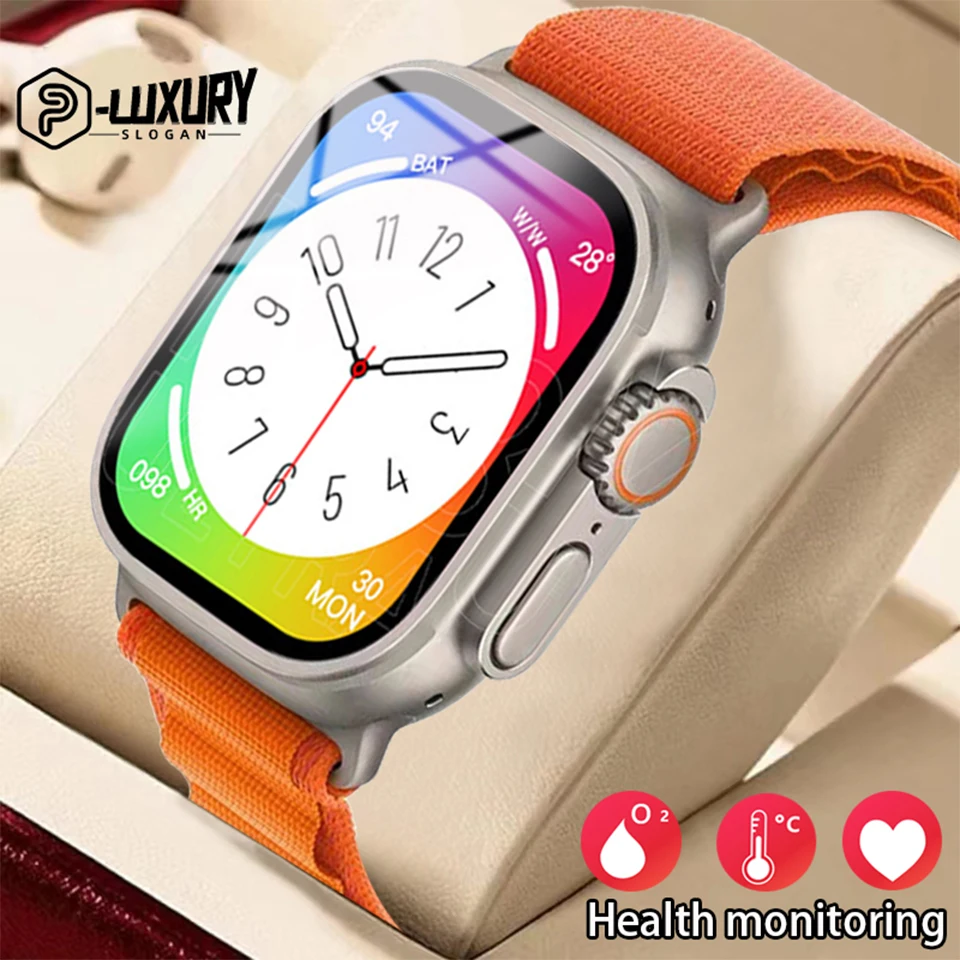 

P-LUXURY 2023 New Smart Watch Men MT Series 8 BT Call NFC 2.0 Inch TFT Full Touch Smartwatch For Women 49mm Health Monitoring