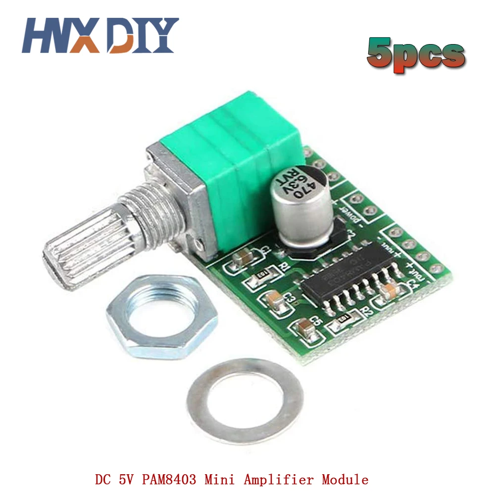 

5 шт., модуль мини-усилителя постоянного тока, 5 В, 2 канала, USB