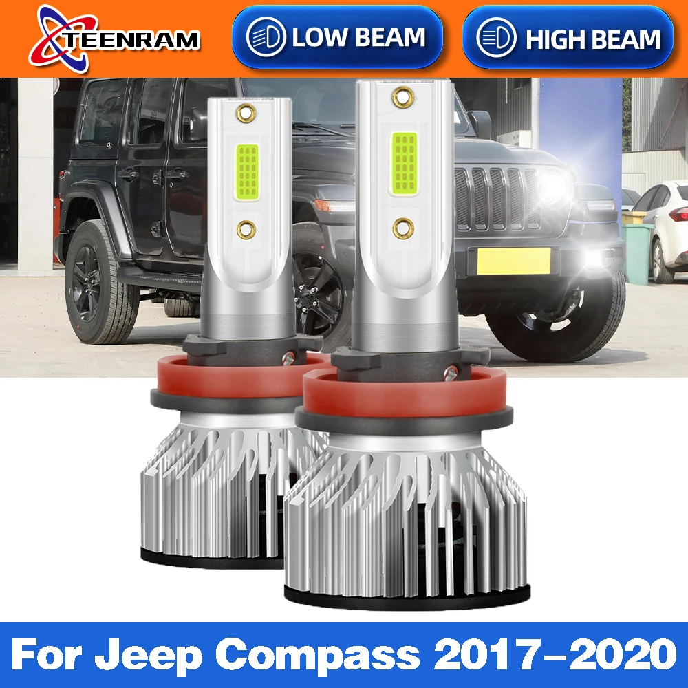 

H11 9005 HB3 Canbus Car LED Headlight Bulb 90W 12000LM Turbo CSP Chip Car Light 6000K For Jeep Compass 2017 2018 2019 2020