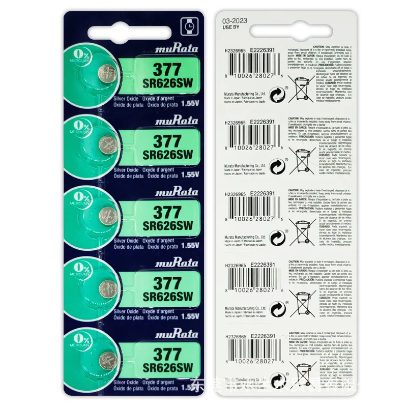 5-60 шт. оригинальные батарейки для SONY AG4 377 SR626SW щелочная батарея-монета часов