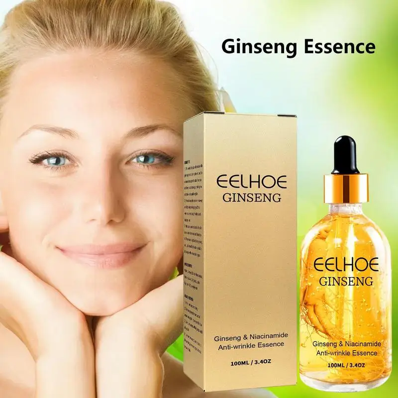 

100ml Ginseng Face Essence Moisturizing Firming Brightening Anti Aging Niacinamide Serum Anti-Wrinkles Nourishing Skin Lotion