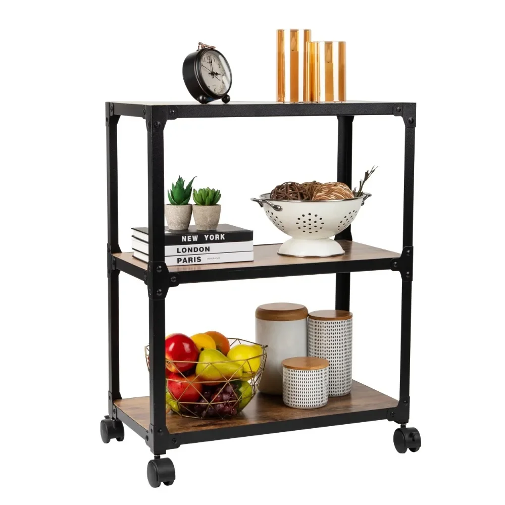 

Mind Reader Charm 3 Shelf Mobile Kitchen Cart， Kitchen Furniture