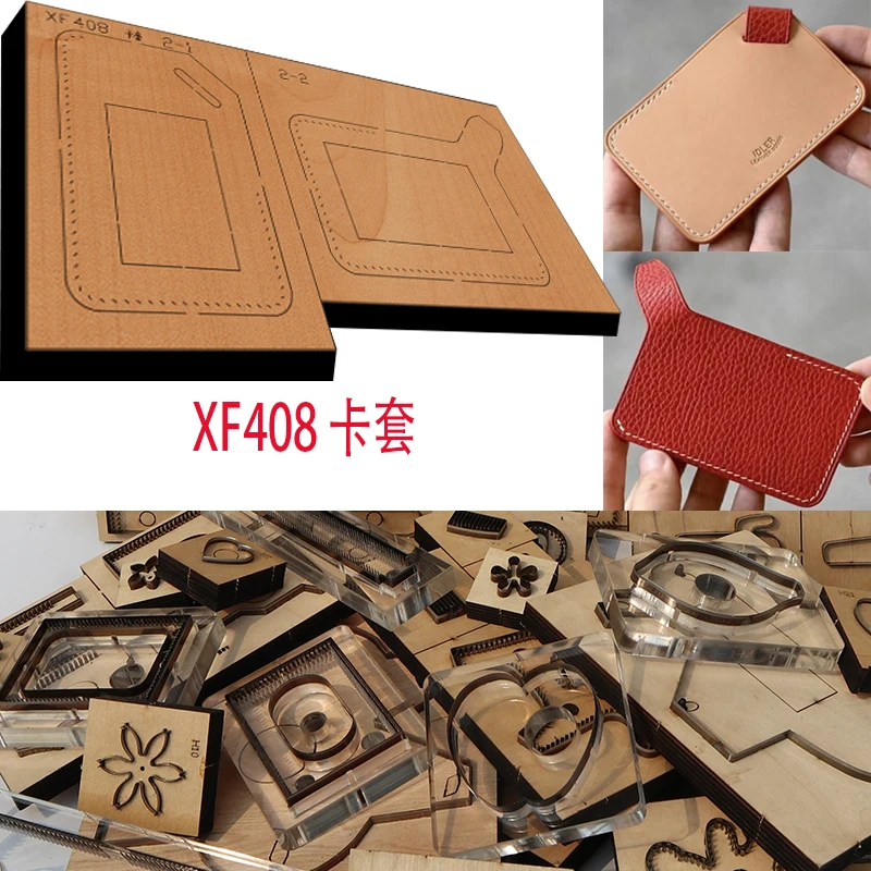 

cutting ferrule Leather Craft Punch Hand Tool Cut Knife Mould XF408 New Japan Steel Blade Wooden Die leather tools