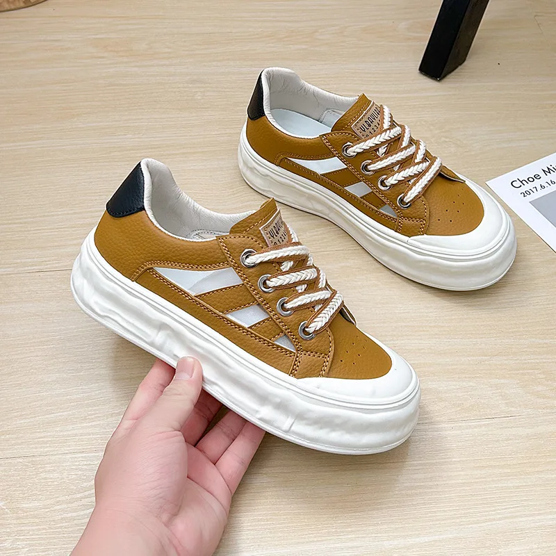 Women Summer Casual Shoes Fashion Girls Platform Sneakers Breathable Students White Shoes Korean Skate Footwear 2023 New Sneaker