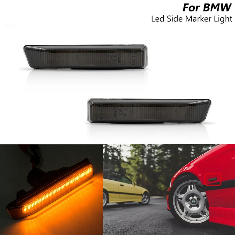 

Flasher Dynamic Blinker Indicator LED Turn Signal Light Side Marker Sequential Lamp For BMW E36 1996-1998 Car Accessories