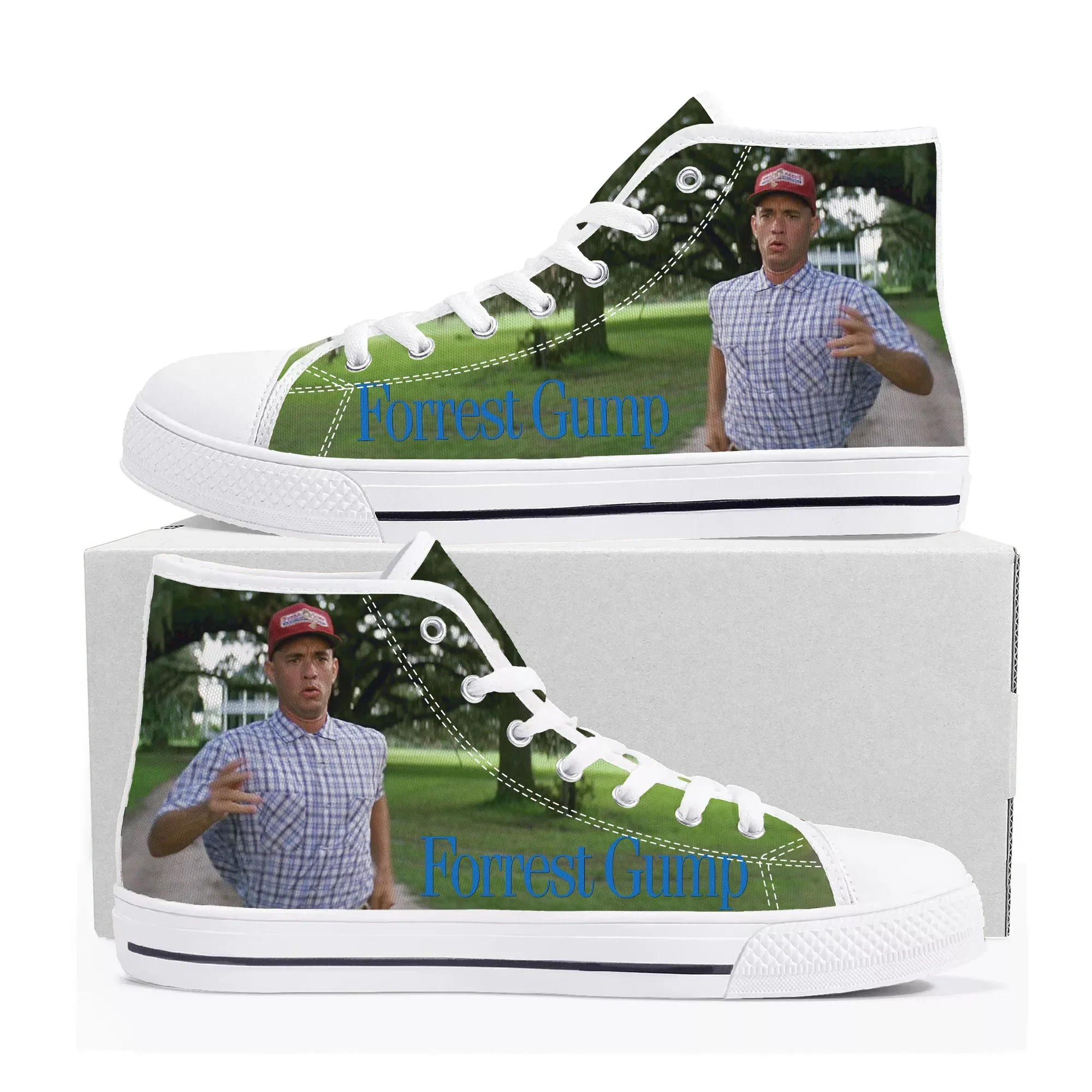 Кроссовки Forrest Gump Movie Tom Hanks High Top, мужские, женские, подростковые, из канваса, повседневные, на заказ, с возможностью индивидуального дизайна, сделай сам (art.: 3920db5116e20) - 3920db5116e20