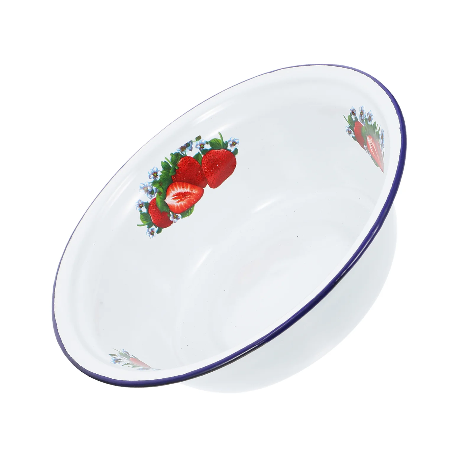 

Enamel Camping Bowl Soup Bowls Lids Porcelain Stew Bowl Ceramic Soup Bowl Enamel Basin Fruit Food Storage Bowl