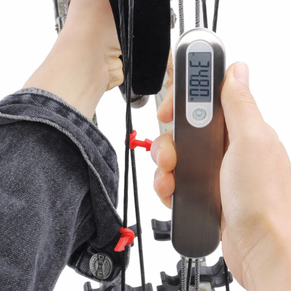 

110lbs Hunting Digital Dynamometer Stainless Steel Bow Scale Recurve Compound Durable Device Instrument Archery Portable