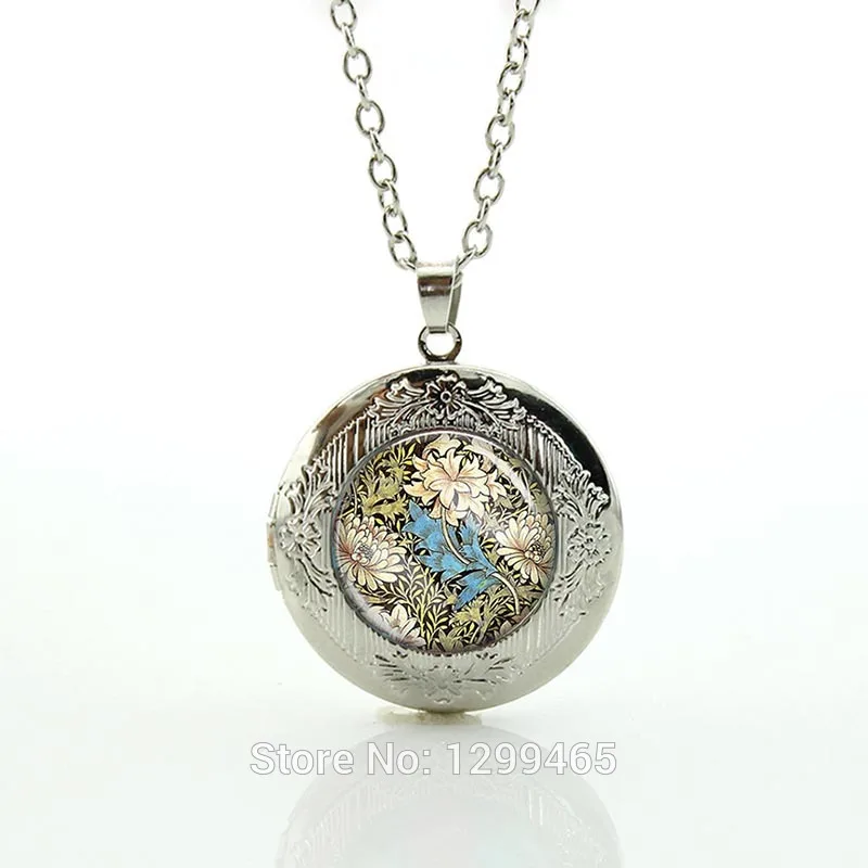 

2017 Vintage-inspired Handcrafted Keepsake Pendant William Morris Evanlode - Art Nouveau Arts And Crafts Necklace Locket N623