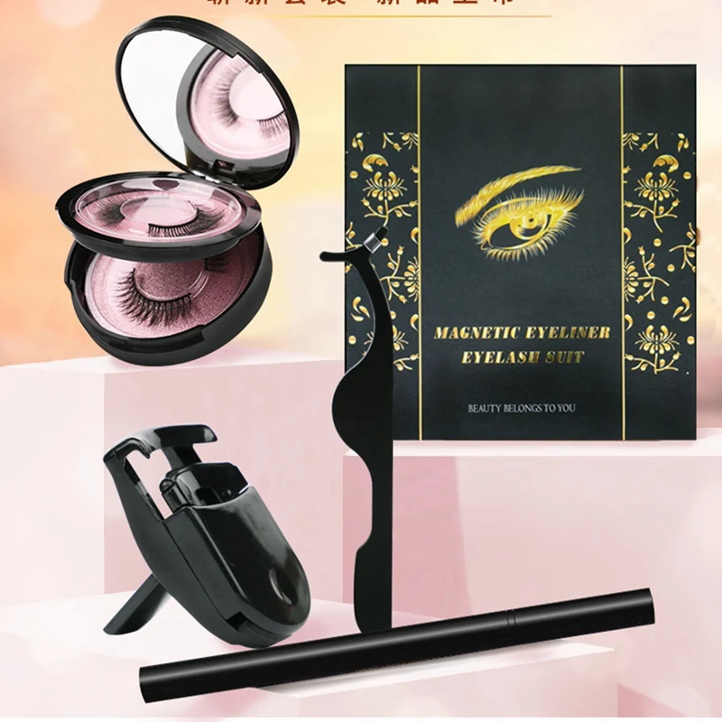 

Chemical Fiber Eyelashes Pure Handmade Glue-Free Magic Eyeliner Set Self-Adhesive Eyeliner