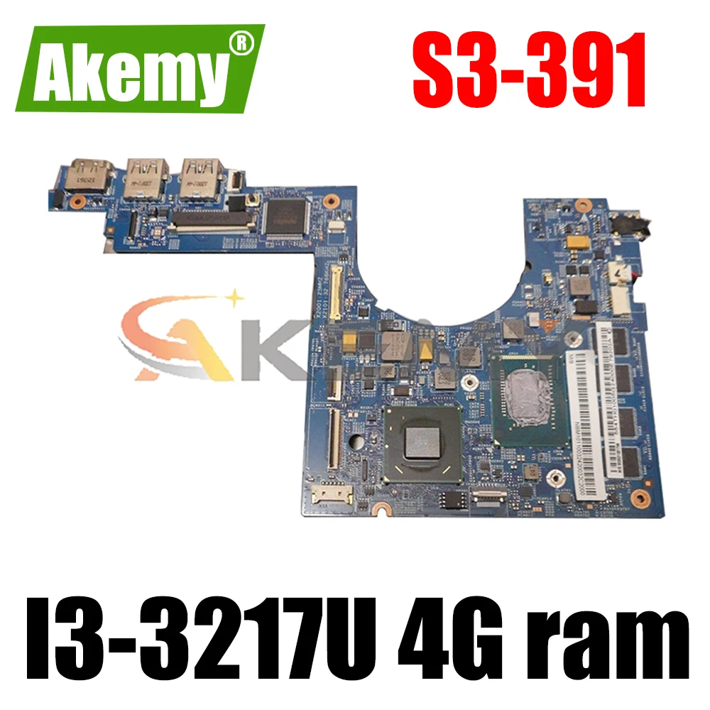 

AKEMY NBM1F11005 NB.M1F11.005 Main board For acer Aspire S3-391 laptop motherboard 48.4TH03.021 SLJ8C SR0N9 I3-3217U 4G ram