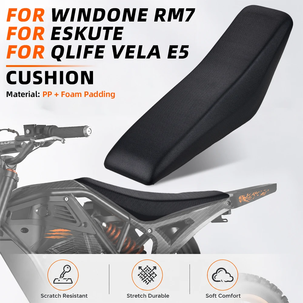 Фото Чехол для сиденья мотоцикла, подушка для сиденья для Windone RM7 ESKUT Qlife Vela E5, чехол для сиденья электрического питбайка, запасные части №1