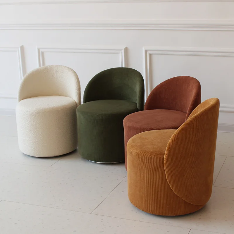 

Makeup Stool Dressing Stool Chair Ins Bedroom Light Luxury Minimalist Backrest Dressing Table Stool Household Rotatable Stool