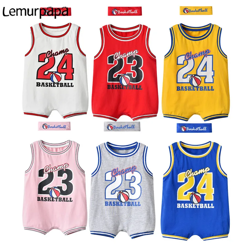 

Summer Baby Clothes Bodysuit Boys Girls Basketball Jersey Infant Cotton Fashion Children Sports Baby Jumpsuits N. 24 Soccer