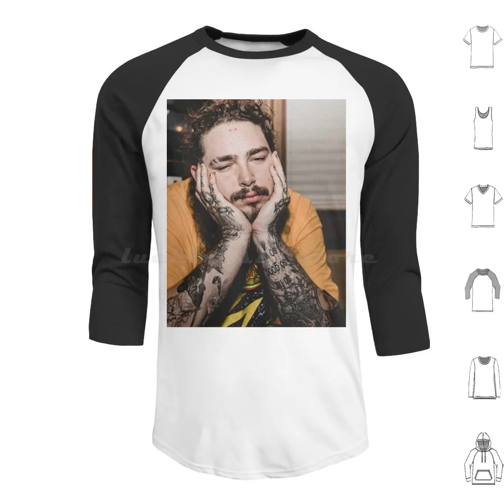 Ppoostmmalone визуальный саундтрек Толстовка из хлопка с длинным рукавом Malone Postys