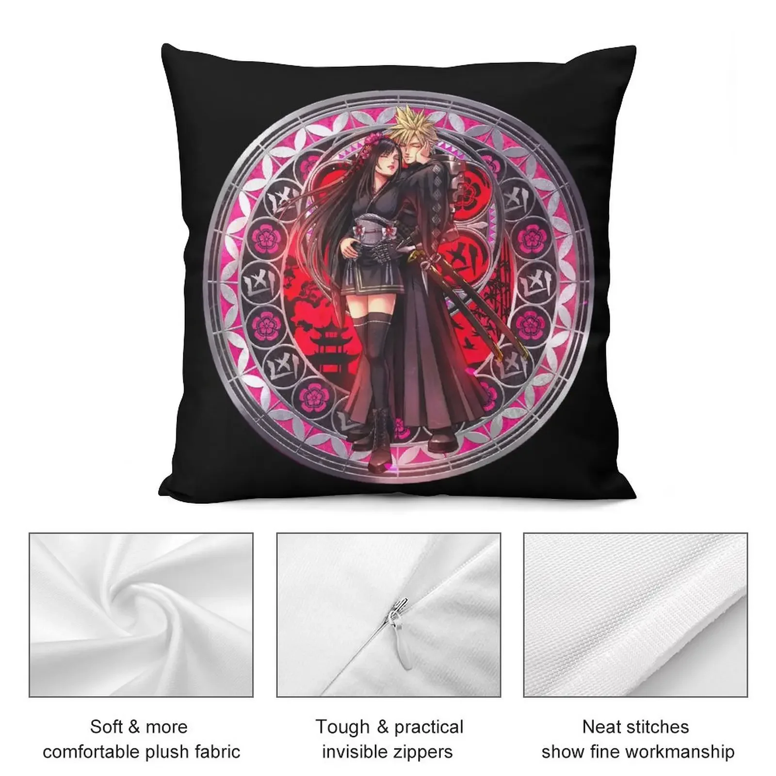 Самурайская облако и экзотическая витражная подушка Тифа рождественские