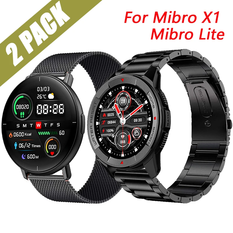 

Металлический ремешок для часов Xiaomi Mibro X1, браслет из нержавеющей стали для смарт-часов, 22 мм 20 мм