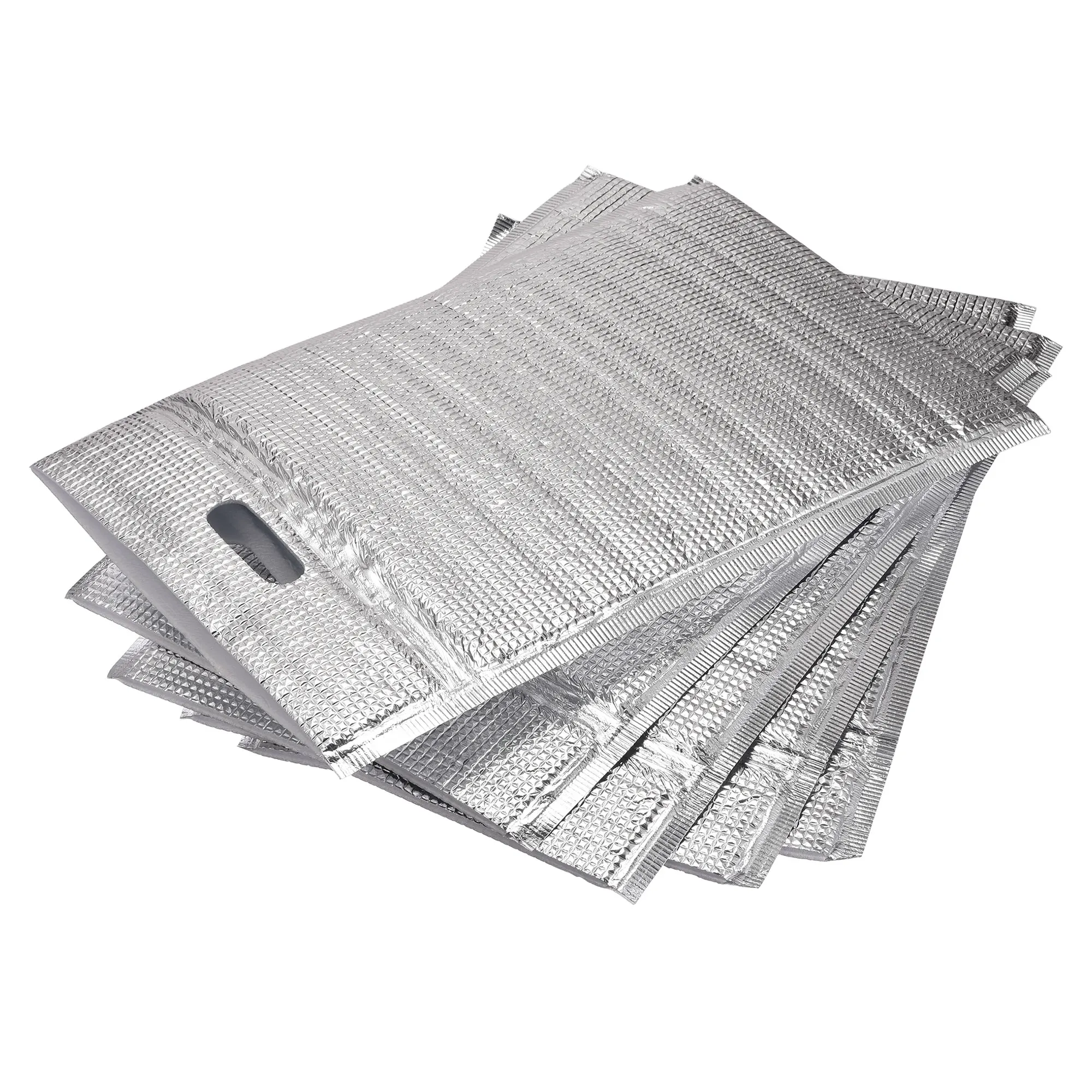 

Многоразовые термоизоляционные сумки Uxcell, 17,7x13,7 дюйма, изоляционная алюминиевая фольга, жемчужный Хлопковый мешок для доставки, подкладка ...