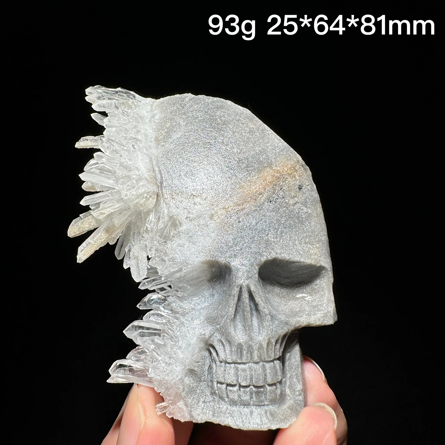 

Полированный кварцевый кластер череп