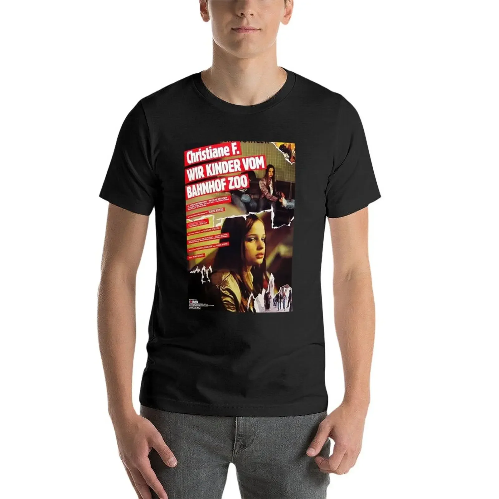 WIR дер Ом бахнхоф зоопарк-Кристиан Ф. Мужская летняя футболка с рисунком