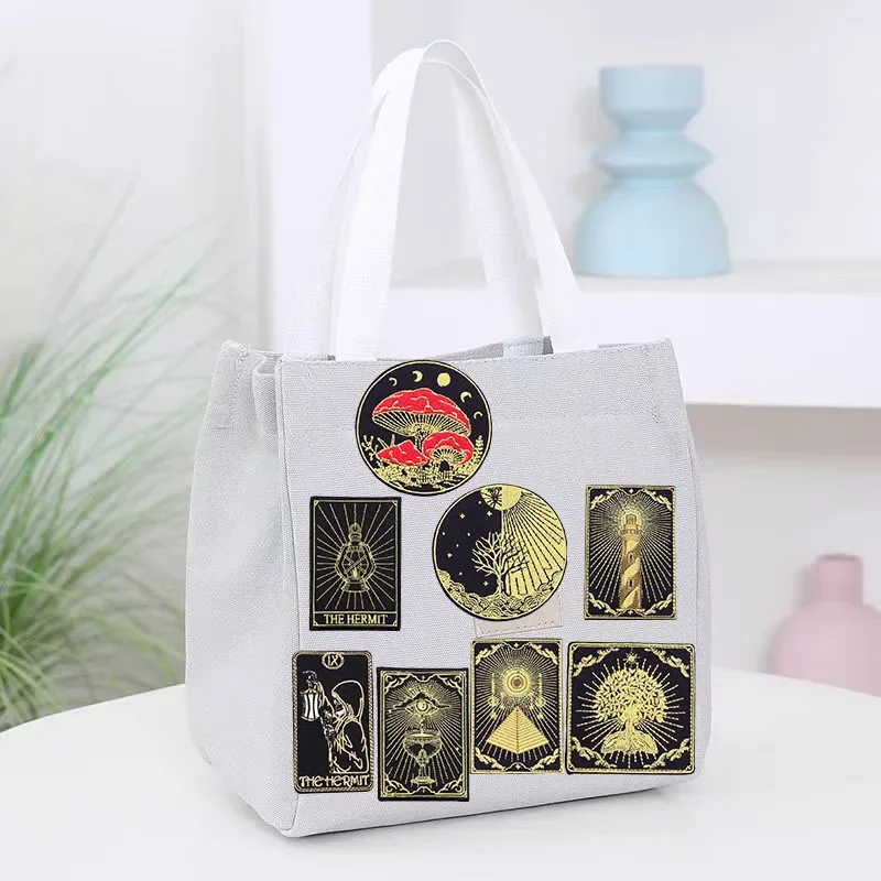 Iron On Patches for Clothes Tarot Clothing Stickers Fabric Sewing Embroidered Patch Thermal Adhesive Applique Fusible Badges