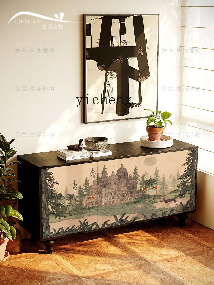 Домашний шкаф ZK средней древесины из массива дерева шкаф-сервант для гостиной и