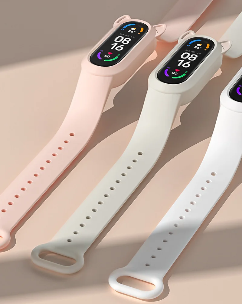 Силиконовый сменный ремешок для Xiaomi Mi Band 3/4/5/6 Универсальный милый браслет с