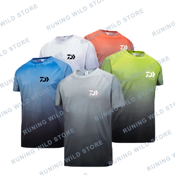 

Мужская быстросохнущая одежда DAIWA M ~ 4XL для рыбалки, футболка, дышащая футболка для рыбалки, ультратонкая Солнцезащитная футболка с коротким...