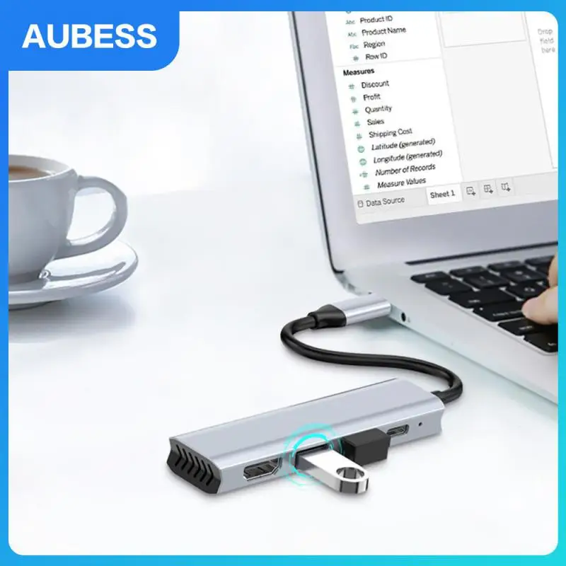 

5gbps Computer Converter 4-in-1 Usb 3.0 Extende --compatible Fast Charging Laptop Extender Converter 4k Laptop Converter