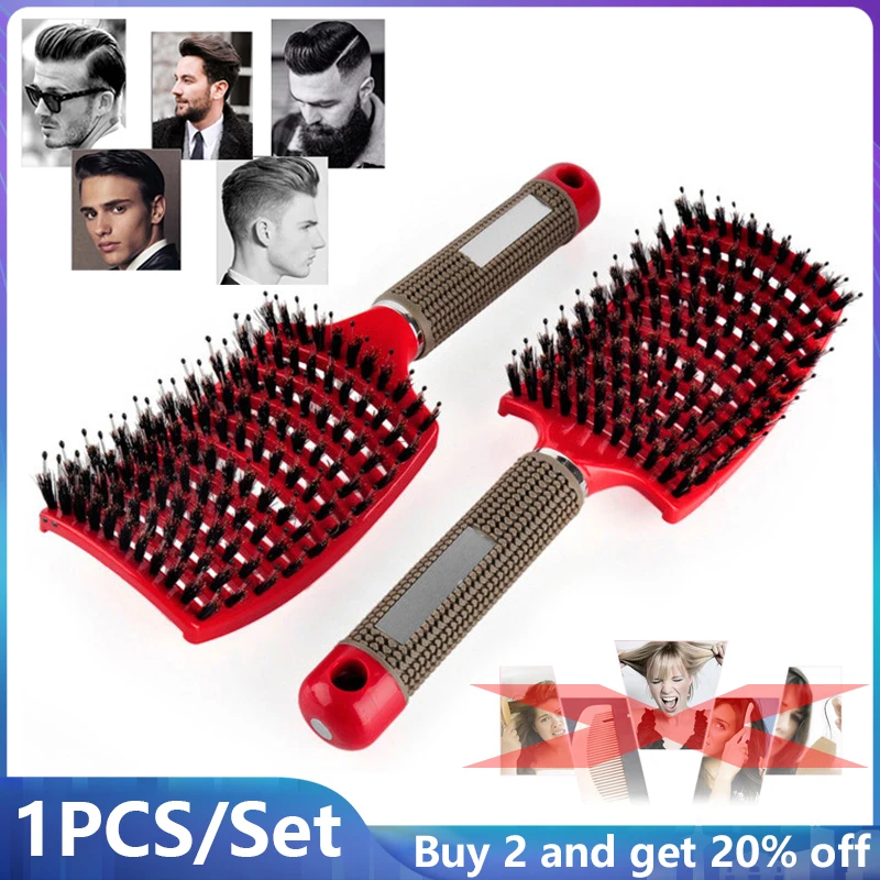 

Hair Scalp Massage Comb Hairbrush Bristle Nylon Women Wet Dry Curly Detangle Hair Brush Salon Hairdressing Styling Tool Dropship