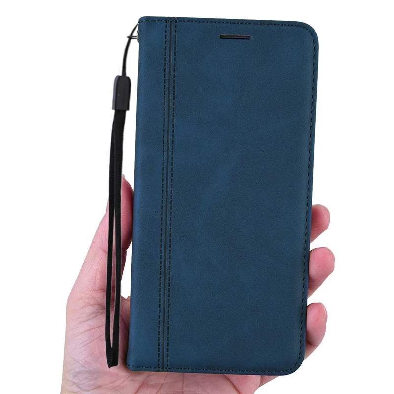 Кожаный чехол-книжка с бумажником для телефона Huawei Honor 7A 7C Pro магнитом