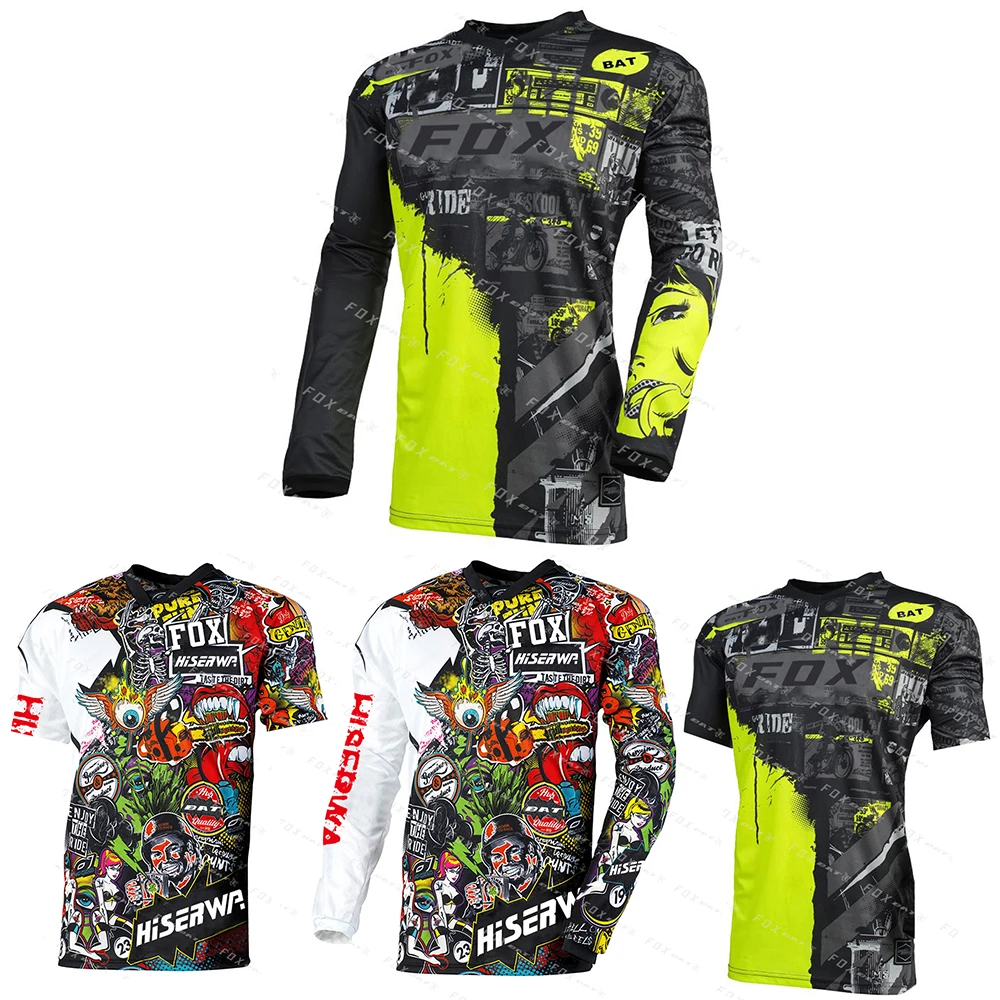 

Cycling Jersey Men's Downhill Shirt Motorbike downhill jerseys For Mountain Biking Teams BAT FOX Cycling Jersey